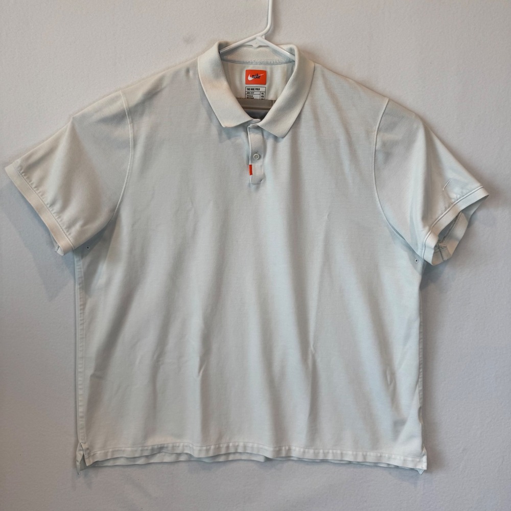 Nike The Nike Polo Dri-Fit‎ Mens 3XL White Short Sleeve Golf Shirt Pique